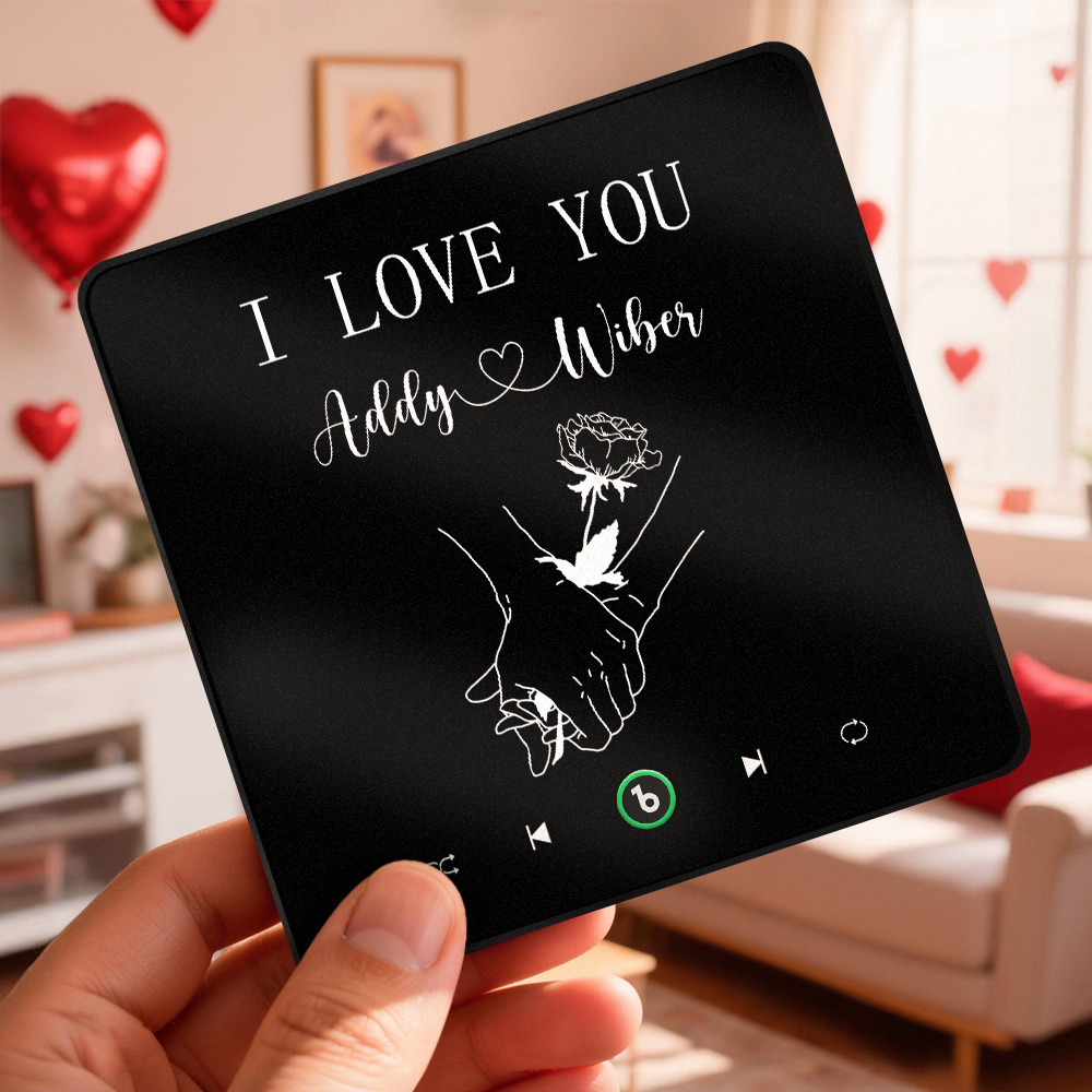 Personalized Song Fridge Magnet Custom I LOVE YOU Fridge Magnet With Music Valentine's Day Gift Anniversary Gift For Couple