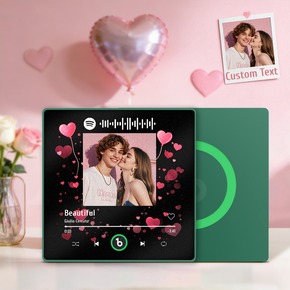 Customized Couple Photo Music Fridge Magnet Valentines Gift Personalized Refrigerator Magnets Gift For Her