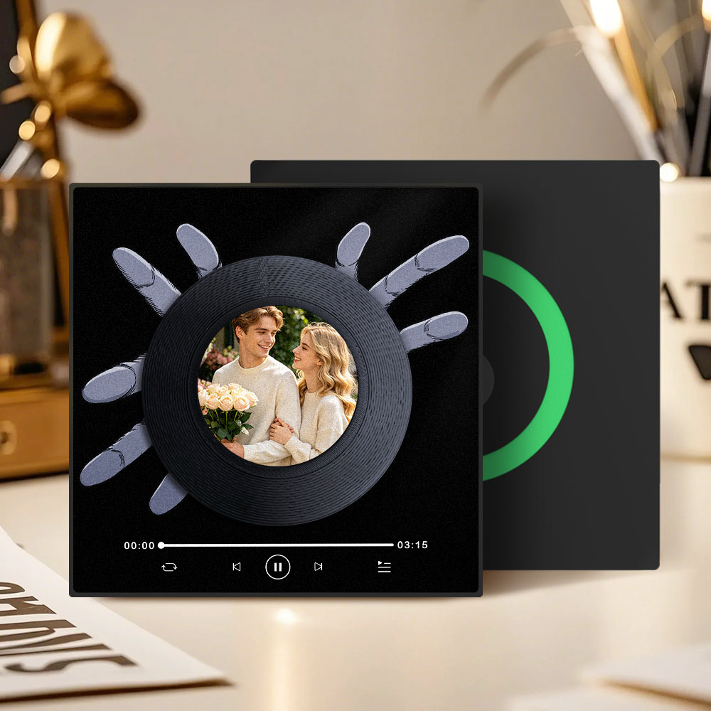 Custom Music Fridge Magnet Can Customize 1-6 Songs and Photos Vinyl Records to Preserve Beautiful Gifts
