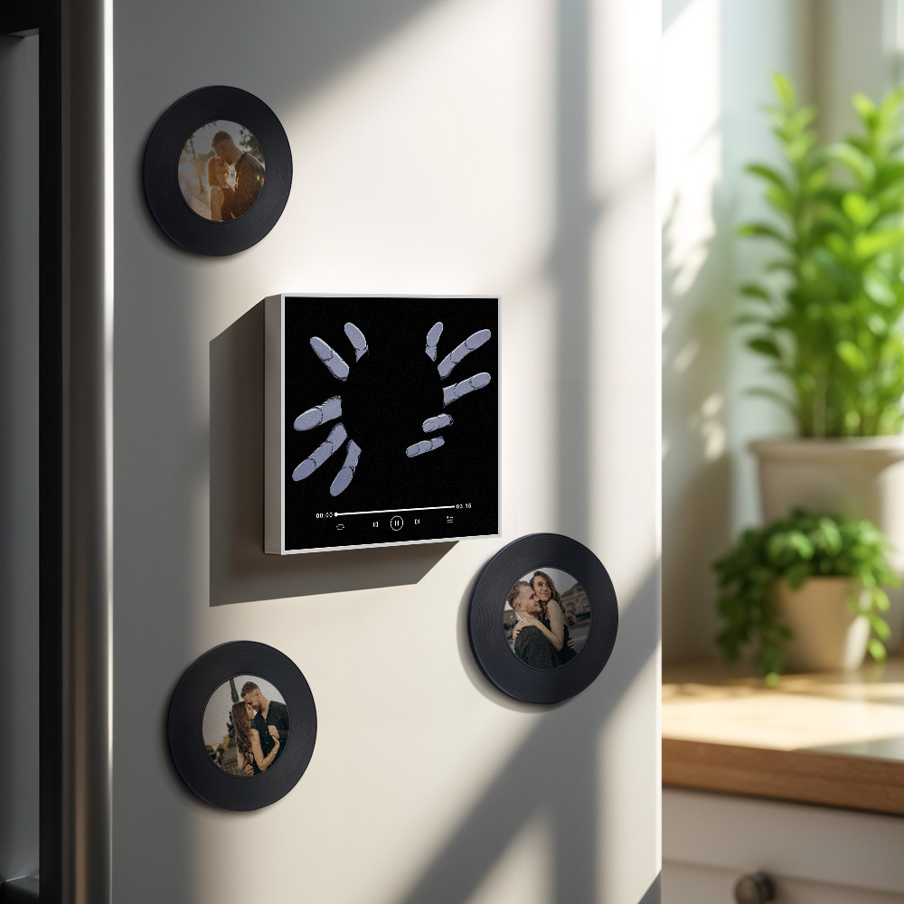 Custom Music Fridge Magnet Can Customize 1-6 Songs and Photos Vinyl Records to Preserve Beautiful Gifts
