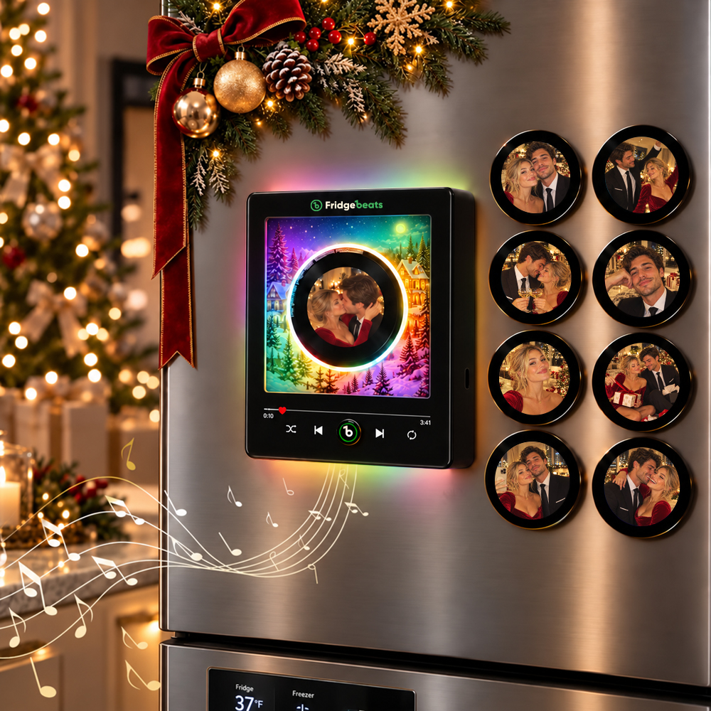 Custom Music Fridge Magnet Personalized Vintage Vinyl Record Photo Can