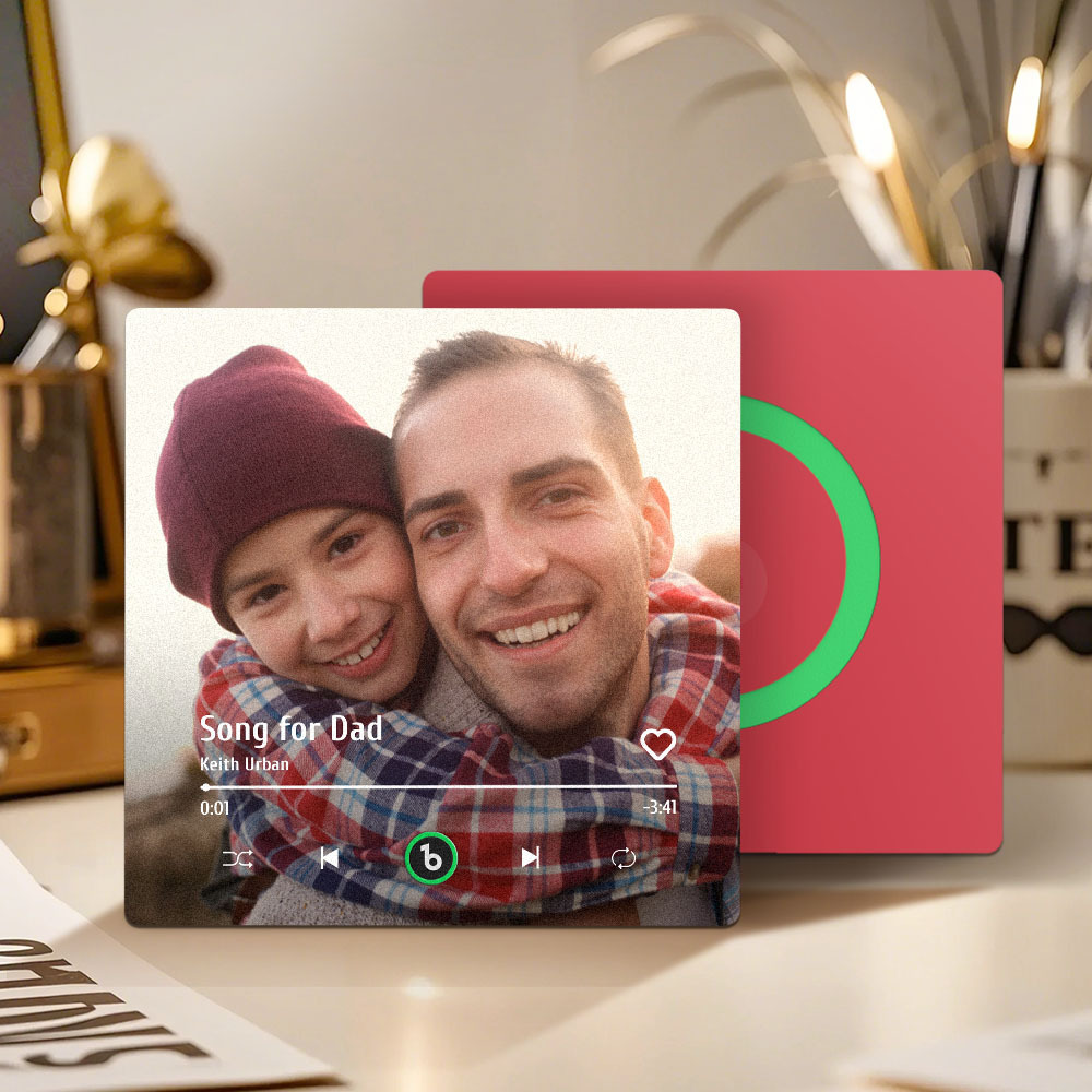 Custom Music And Photo Fridge Magnet FridgeBeats Pro Supports Bluetooth Connectivity Gift for Father
