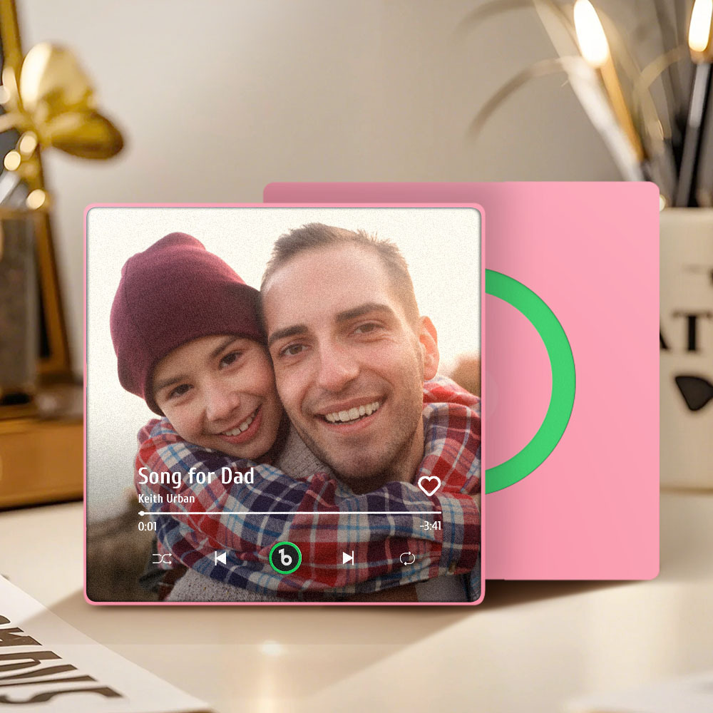 Custom Music And Photo Fridge Magnet FridgeBeats Pro Supports Bluetooth Connectivity Gift for Father