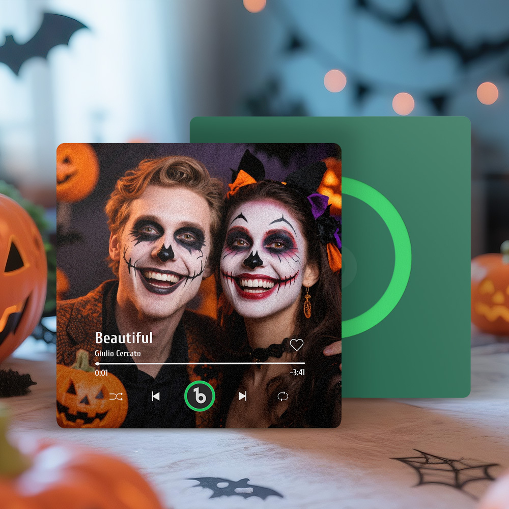 Custom Music Photo Fridge Magnet Personalized Photo Music Fridge Magnet That Can Play Music Without Cellphone Supports Bluetooth Connectivity Halloween Gift for Her