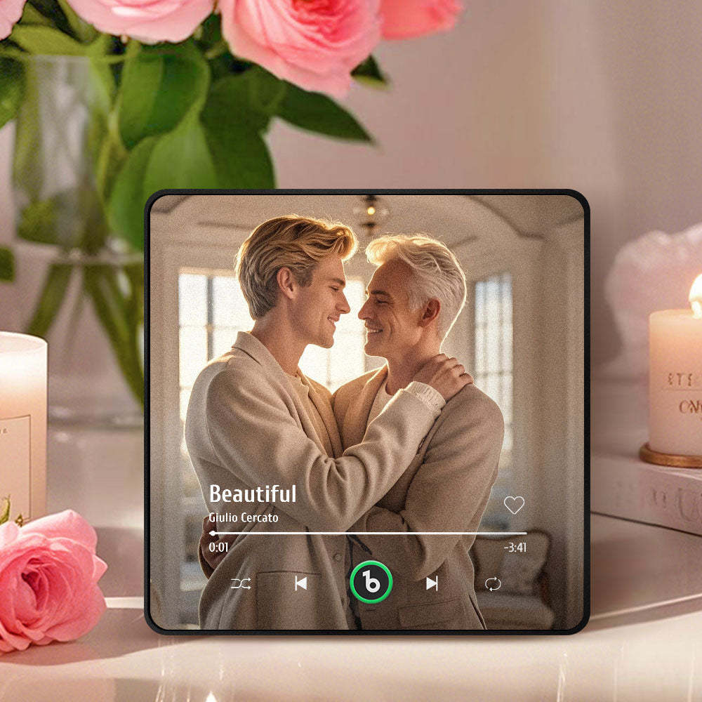 Benutzerdefinierter Musik- Und Foto-kühlschrankmagnet Unterstützt Bluetooth-konnektivität In Verschiedenen Stilen LGBT-Geschenke zum Valentinstag