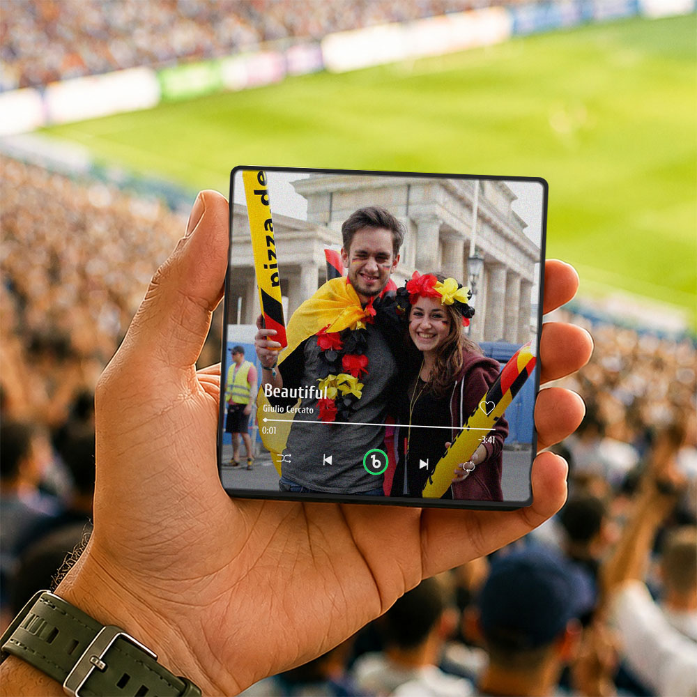 The 2026 Global Football Festival Personalized Music Fridge Magnet Colorful Frame New 4.0 Upgrade Album Fridge Magnet Can Play Songs Gift for Couple Can Upload Your Music