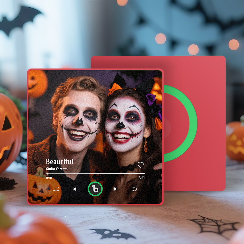 Custom Music Photo Fridge Magnet Personalized Photo Music Fridge Magnet That Can Play Music Without Cellphone Supports Bluetooth Connectivity Halloween Gift for Her