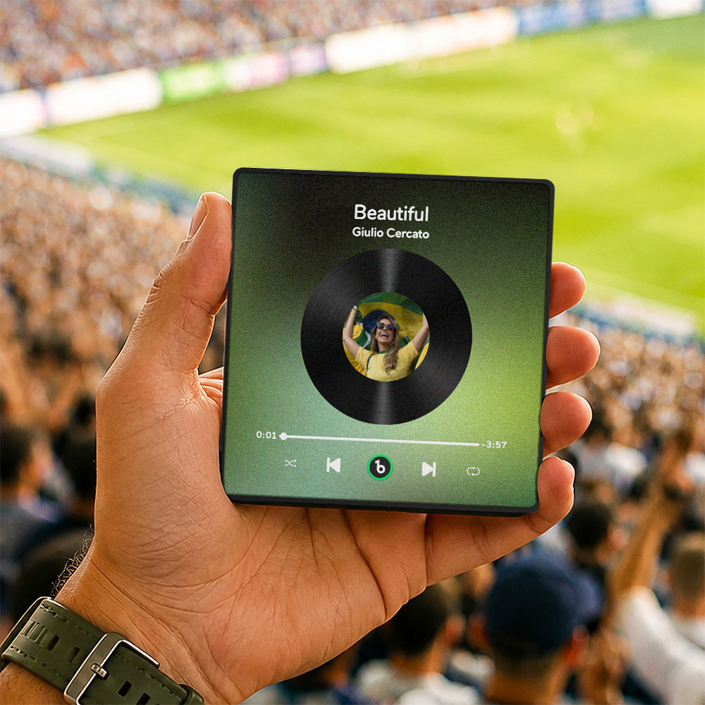The 2026 Global Football Game Personalized Music Fridge Magnet Colorful Frame New 4.0 Upgrade Album Fridge Magnet Can Play Songs Gift for Couple Can Upload Your Music