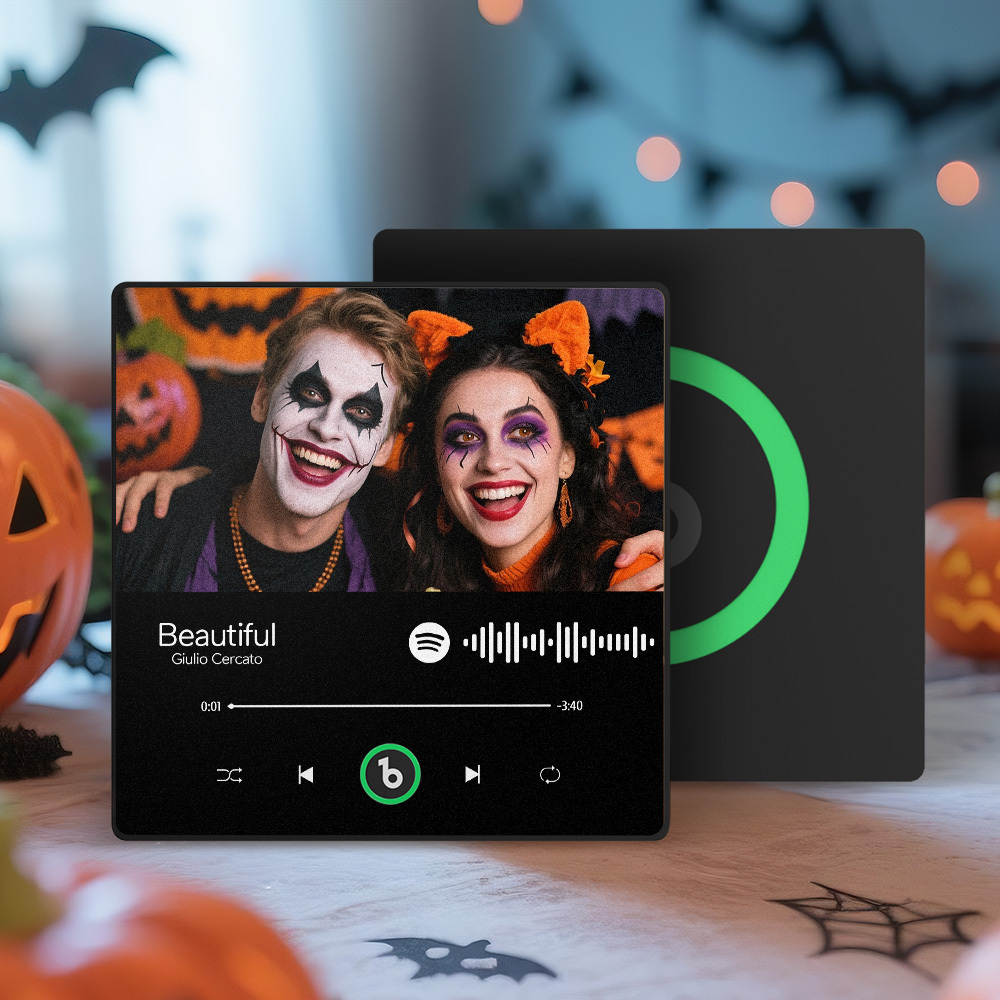 Custom Music And Photo Fridge Magnet Personalized Song Magnets That Can Play Music FridgeBeats Pro Supports Bluetooth Connectivity Halloween Gifts for Couple