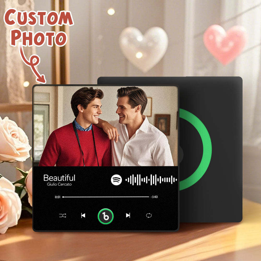 Benutzerdefinierter Musik- Und Foto-kühlschrankmagnet Unterstützt Bluetooth-konnektivität In Verschiedenen Stilen LGBT-Geschenke zum Valentinstag