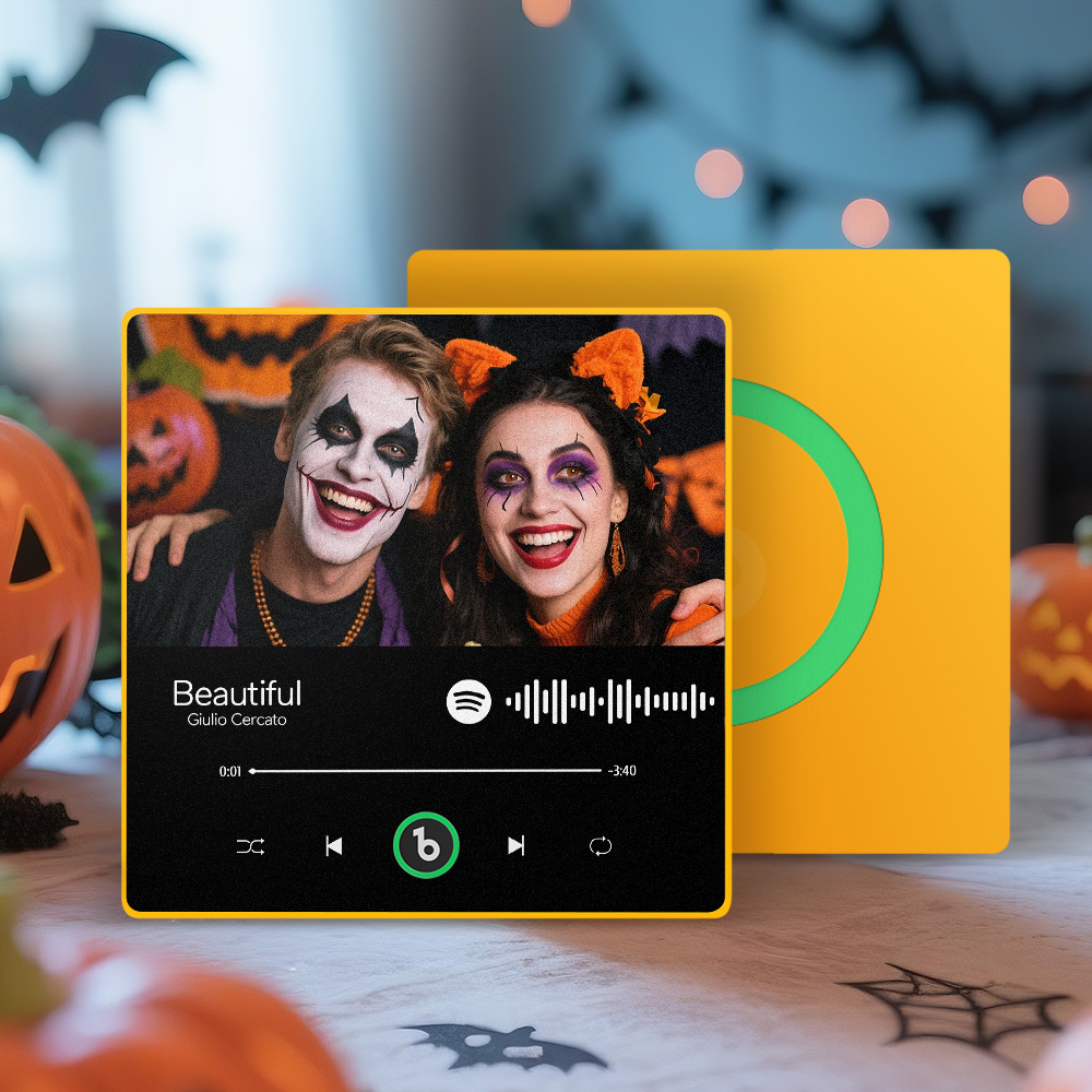 Custom Music And Photo Fridge Magnet Personalized Song Magnets That Can Play Music FridgeBeats Pro Supports Bluetooth Connectivity Halloween Gifts for Couple