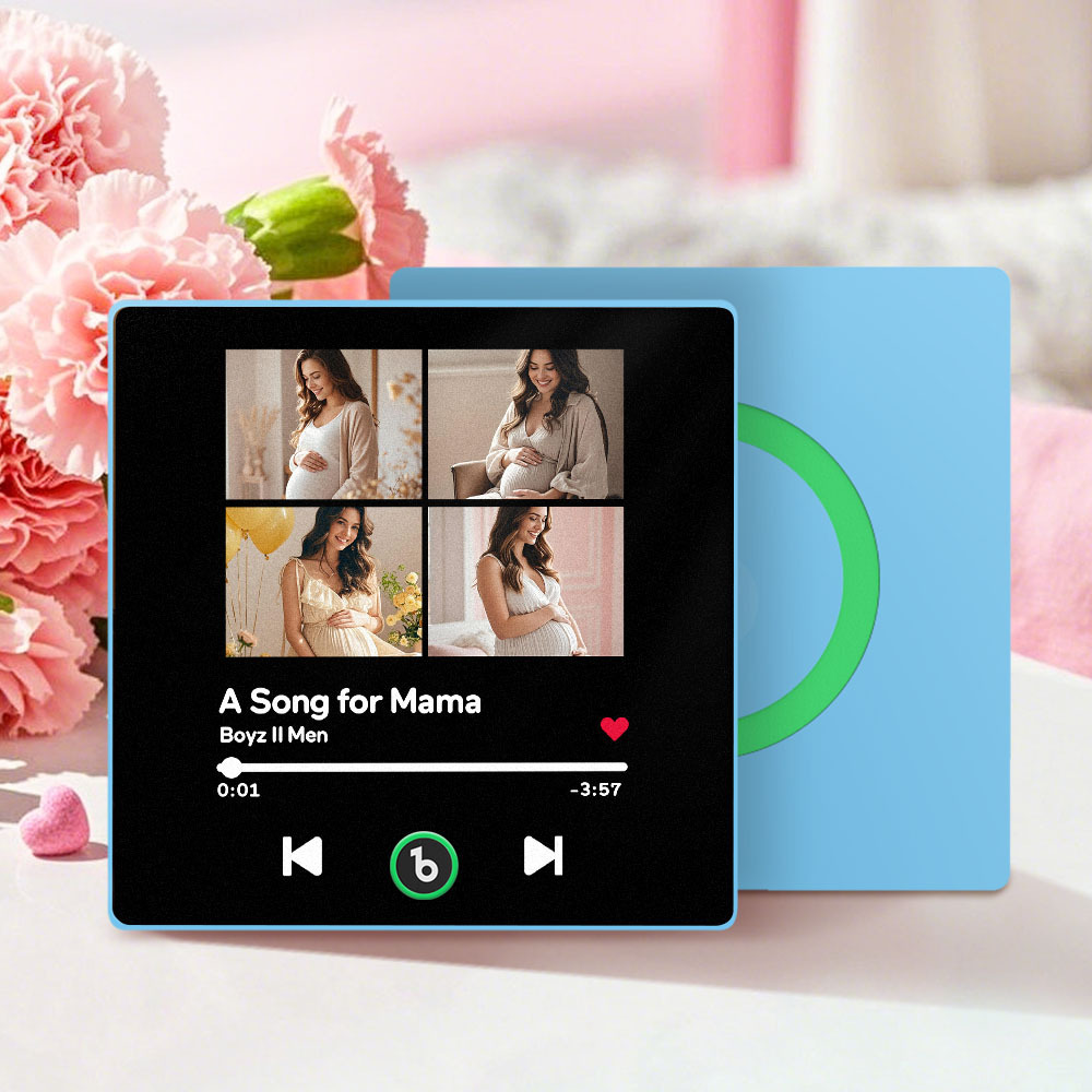 Personalised Music Fridge Magnet with 4 Photos FridgeBeats Mother's Day Gifts for Mum