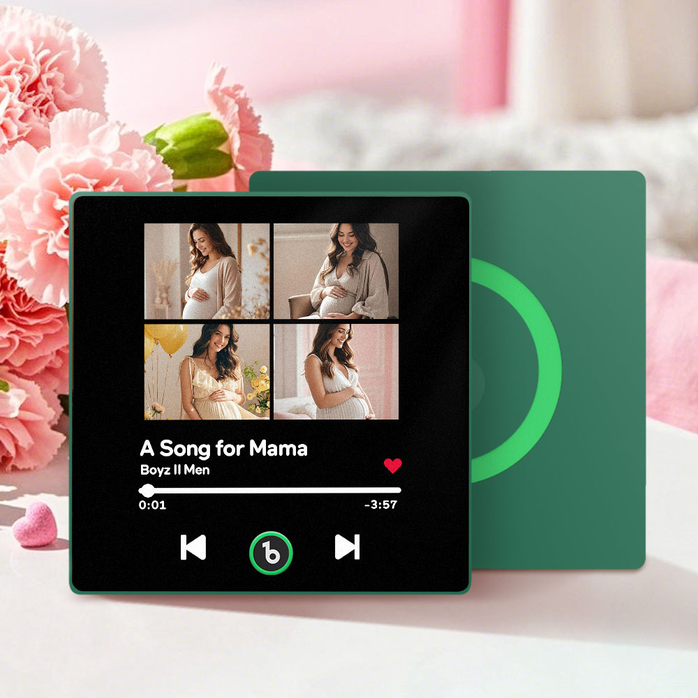 Personalised Music Fridge Magnet with 4 Photos FridgeBeats Mother's Day Gifts for Mum