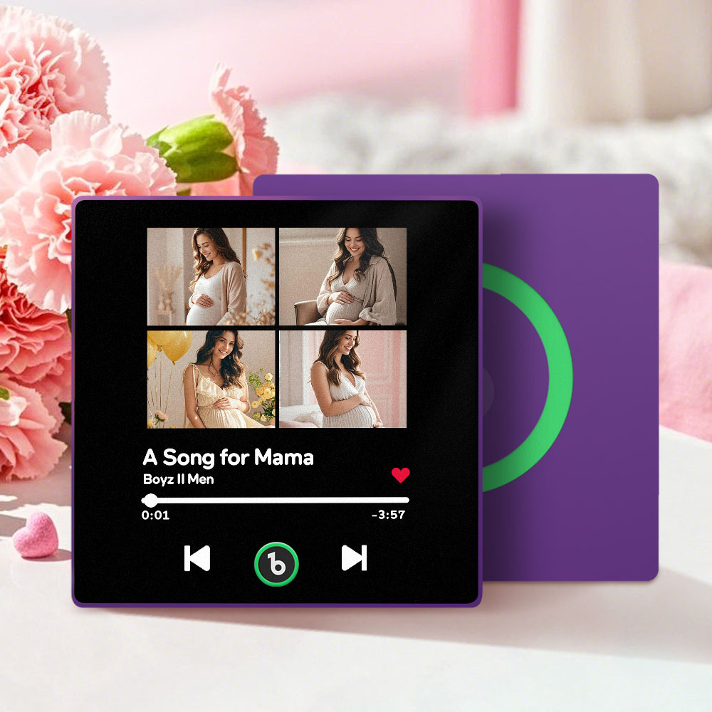 Personalised Music Fridge Magnet with 4 Photos FridgeBeats Mother's Day Gifts for Mum