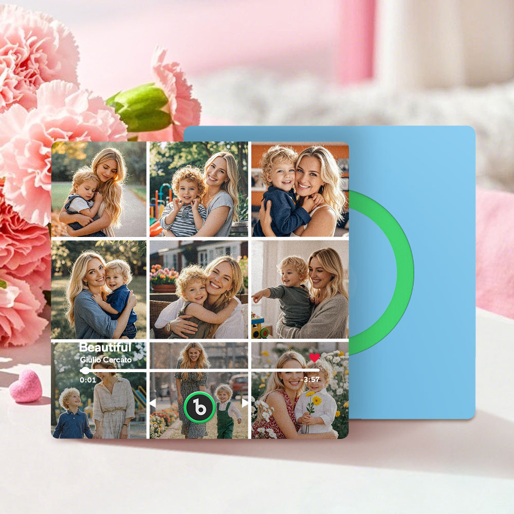 Custom Fridge Beats Music Fridge Magnet Mother's Day Gifts for Mum Up to 9 Photos