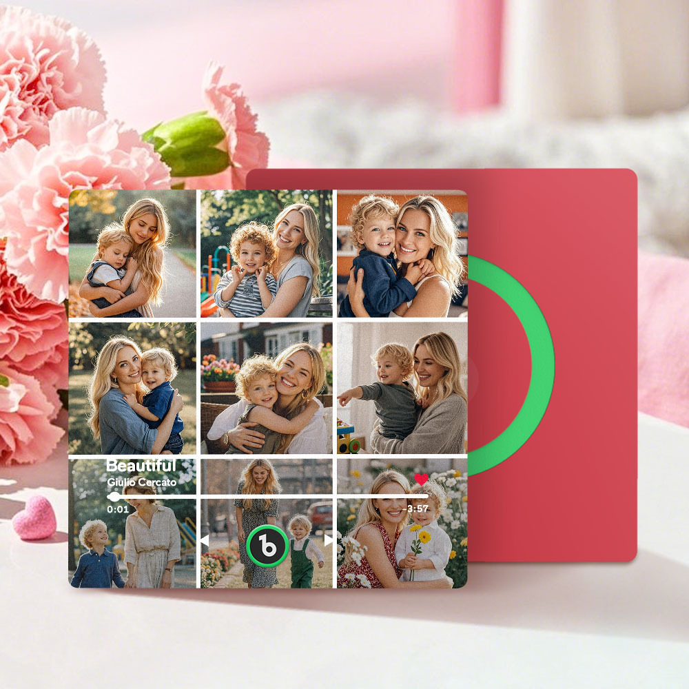 Custom Fridge Beats Music Fridge Magnet Mother's Day Gifts for Mum Up to 9 Photos