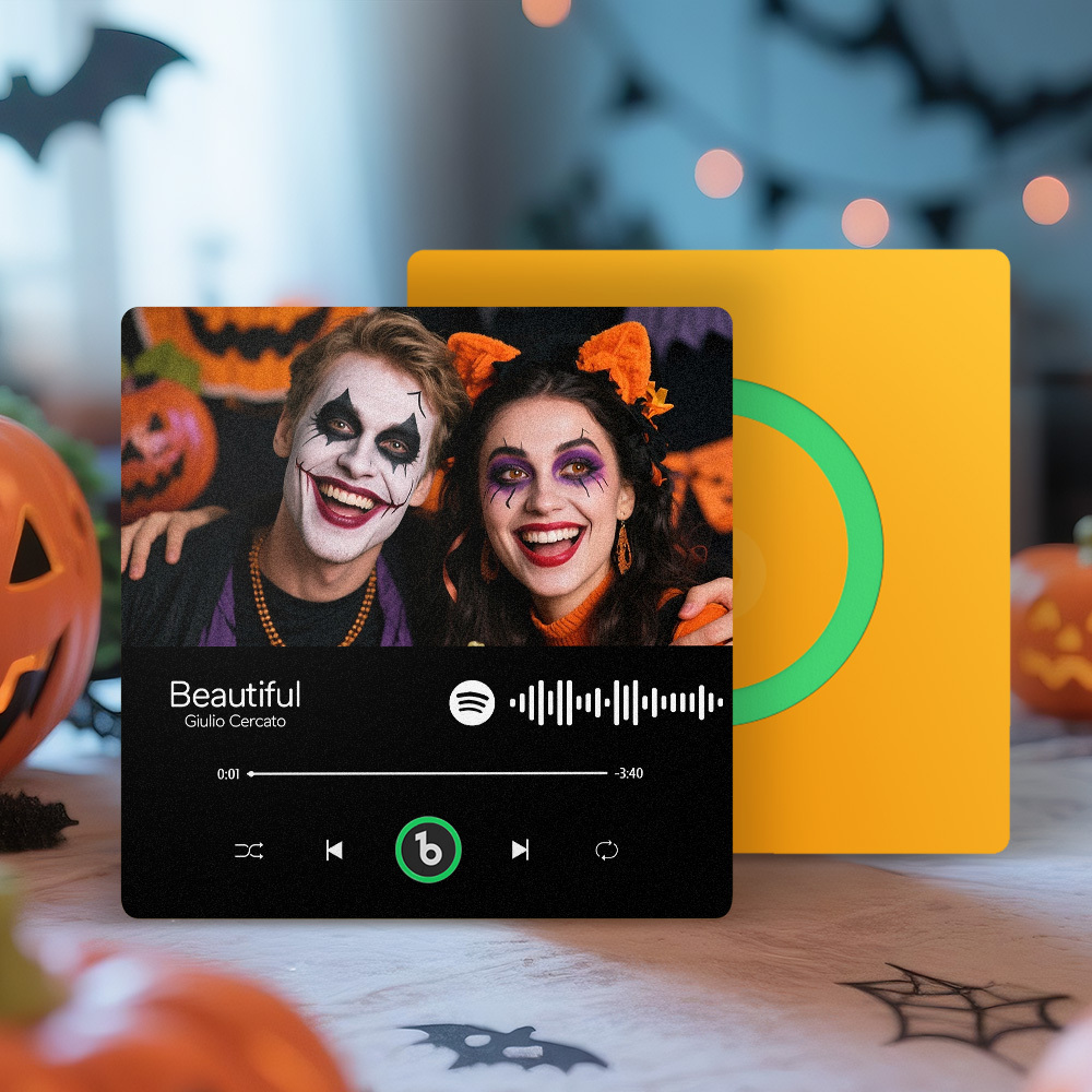 Custom Music And Photo Fridge Magnet Personalized Song Magnets That Can Play Music FridgeBeats Pro Supports Bluetooth Connectivity Halloween Gifts for Couple