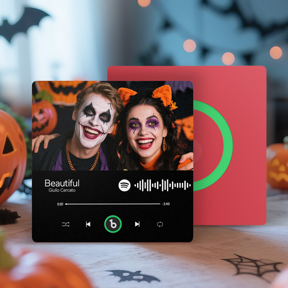Custom Music And Photo Fridge Magnet Personalized Song Magnets That Can Play Music FridgeBeats Pro Supports Bluetooth Connectivity Halloween Gifts for Couple