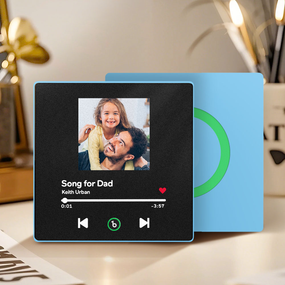 Custom Music & Photo Fridge Magnet Supports Bluetooth Connectivity Father's Day Gifts with Photo