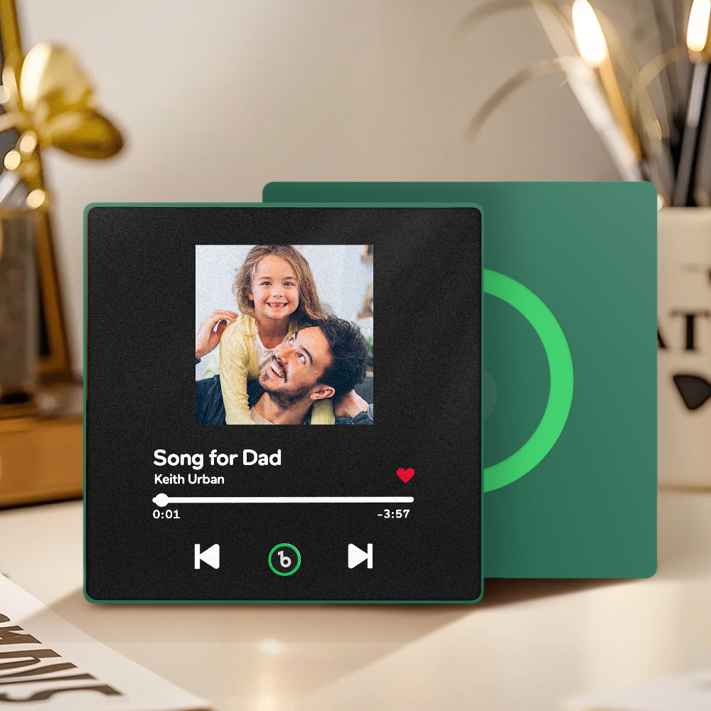 Custom Music & Photo Fridge Magnet Supports Bluetooth Connectivity Father's Day Gifts with Photo
