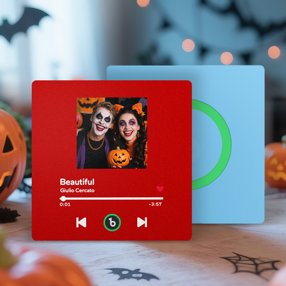 Custom Music Fridge Magnet Colorful Frame Personalized Album Fridge Magnet That Can Be Played Song Halloween Gift for Couple