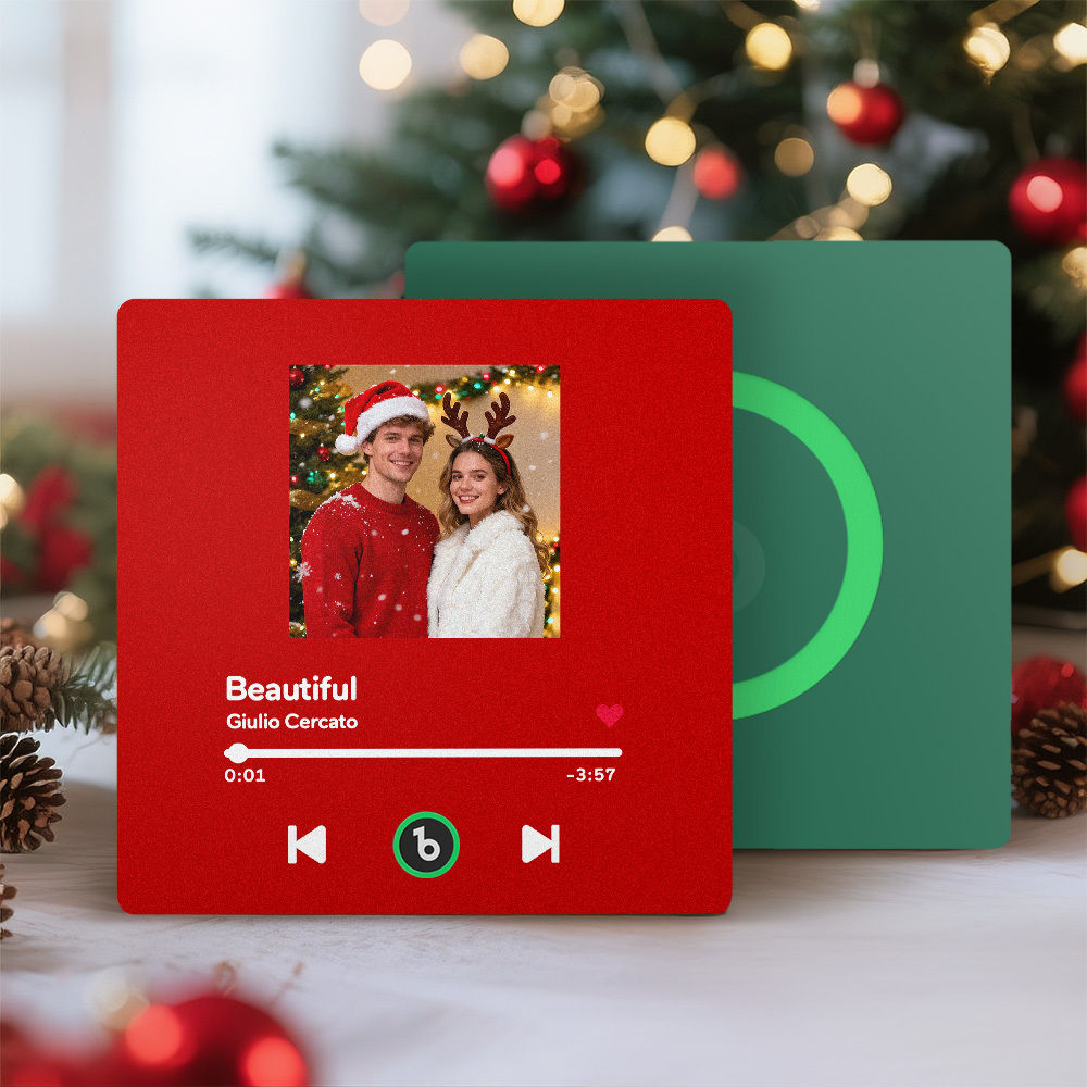 Custom Music Fridge Magnet Colorful Frame Personalized Album Fridge Magnet That Can Be Played Song Christmas Gift for Couple