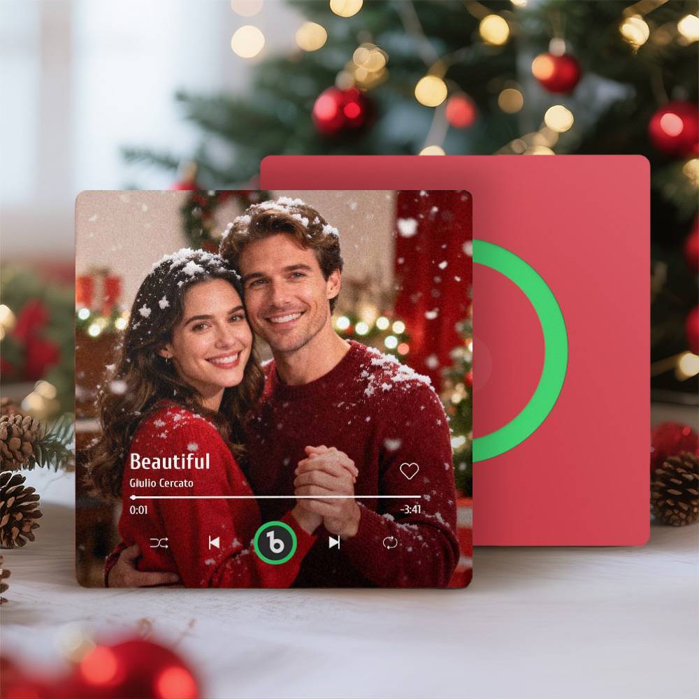 Custom Music Photo Fridge Magnet Personalized Photo Music Fridge Magnet That Can Play Music Without Cellphone Supports Bluetooth Connectivity Christmas Gift for Her