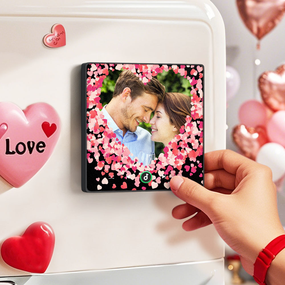 Personalized Love Hearts Music Fridge Magnet Valentine's Day Gifts Custom Music Magnets Can Play Songs