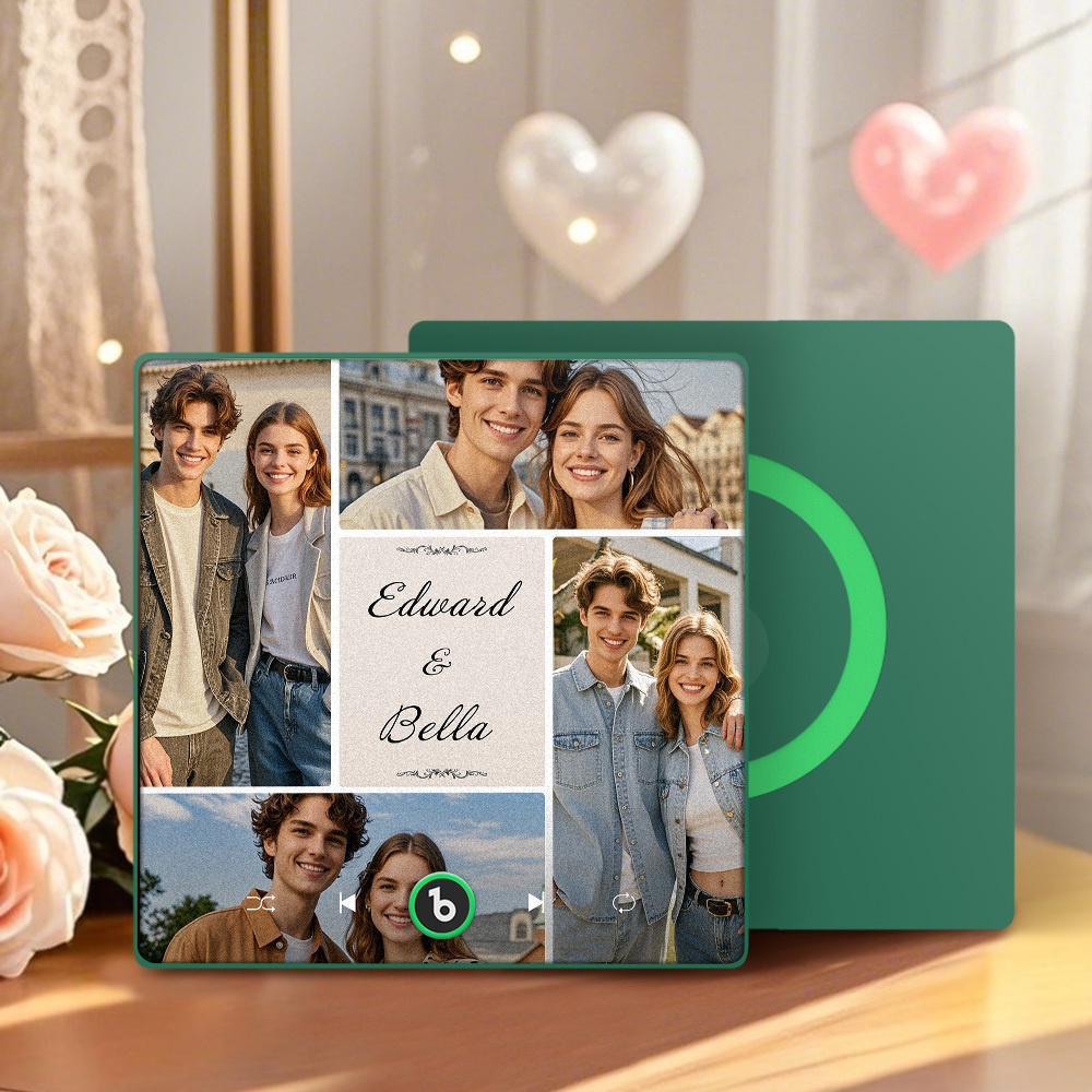 Custom Music Fridge Magnets Valentine's Day Gifts Custom Music Fridge Magnet Colorful Frame Album Fridge Magnet Can Play Songs Gift for Couple - Fridgebeats