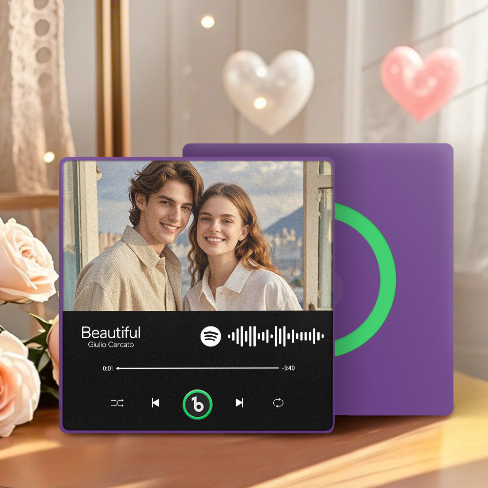Custom Music Fridge Magnet Personalized Photo Fridge Magnet With Music That Can Play Music Supports Bluetooth Connectivity Valentine's Day Gifts for Couple