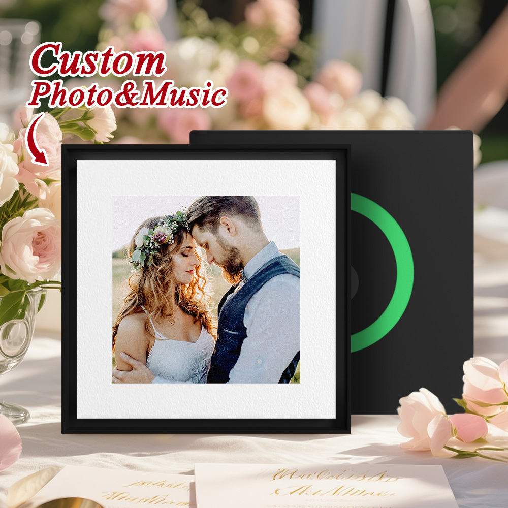 Custom Music & Photo Fridge Magnet Can Customize 1-6 Frame Art and Son