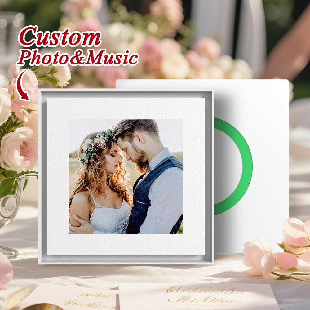 Custom Music & Photo Fridge Magnet Can Customize 1-6 Frame Art and Songs Personalized Photo Song That Can Play Music Wedding Gifts for Couple