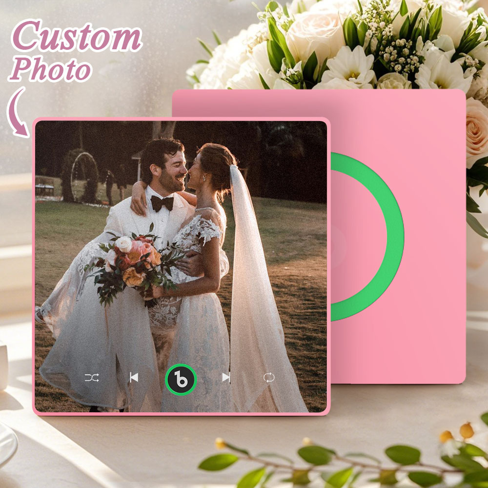 Custom Music & Photo Fridge Magnet Supports Bluetooth Connectivity Custom Music Fridge Magnet Couple Gift  Singing Refrigerator Magnet Wedding Gift for Him