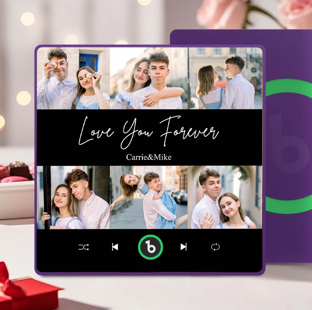 Custom Music & Photo Fridge Magnet FridgeBeats Pro Supports Bluetooth Connectivity Personalized Valentine's Day Gift for Couple