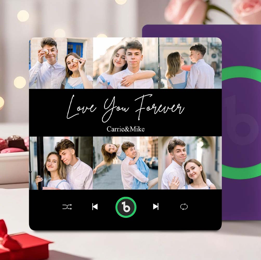 Custom Music & Photo Fridge Magnet FridgeBeats Pro Supports Bluetooth Connectivity Personalized Valentine's Day Gift for Couple