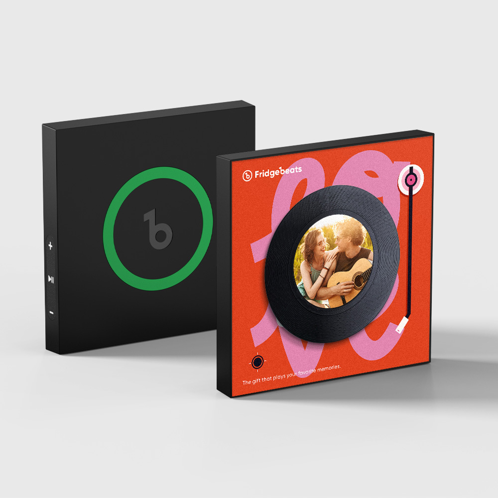 Custom Song Fridge Magnet With Couple's Photo Supports NFC Functionality Gifts for Girlfriend