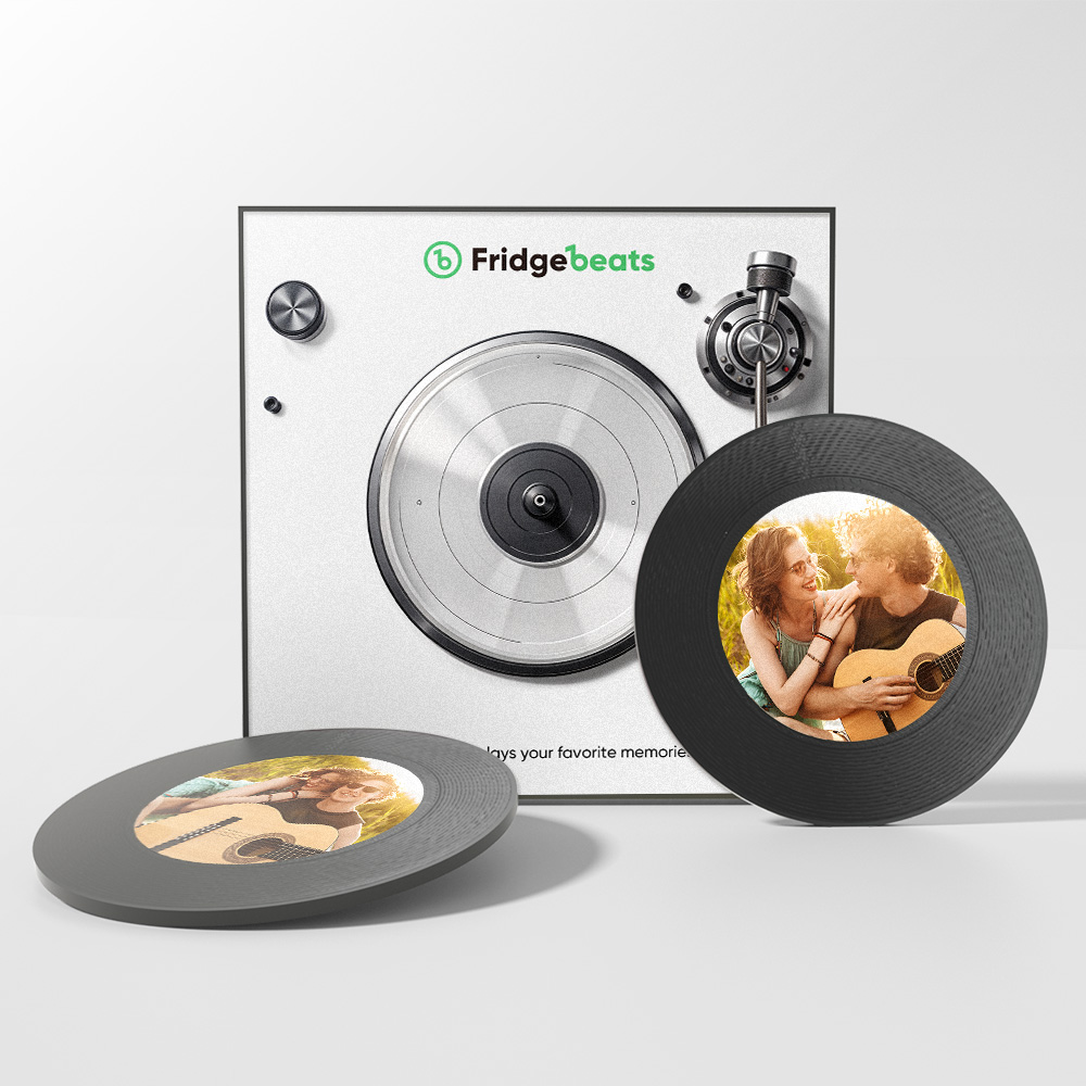 Custom Music and Photo Fridge Magnet NFC Functionality Song Fridge Magnets Gifts for Couple