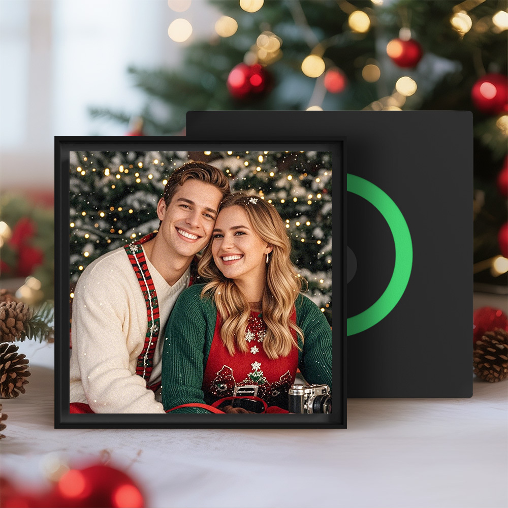 Custom Music Fridge Magnet Can Customize 1-6 Frame Art and Songs Personalized Photo Song That Can Play Music Christmas Gifts for Couple