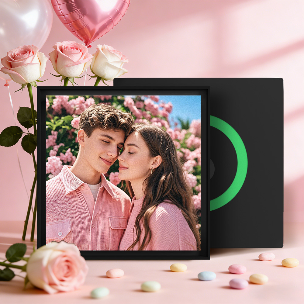 Custom Music & Photo Fridge Magnet Can Customize 1-6 Frame Art and Songs Personalized Photo Song That Can Play Music Valentine's Gifts for Couple