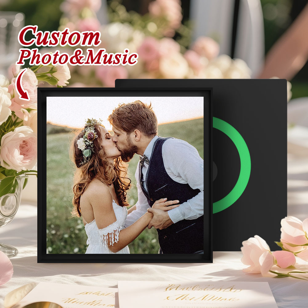Custom Music & Photo Fridge Magnet Can Customize 1-6 Frame Art and Songs Personalized Photo Song That Can Play Music Wedding Gifts for Couple
