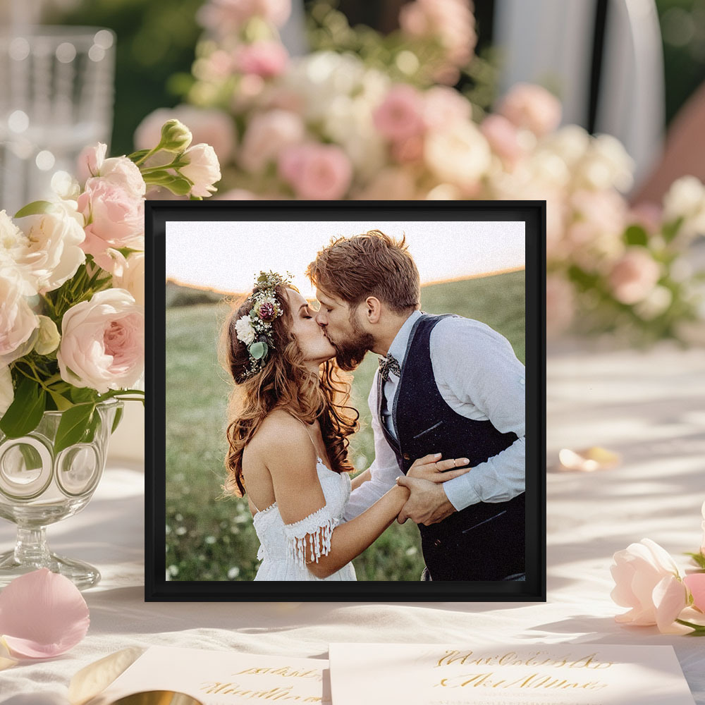 Custom Music & Photo Fridge Magnet Can Customize 1-6 Frame Art and Songs Personalized Photo Song That Can Play Music Wedding Gifts for Couple