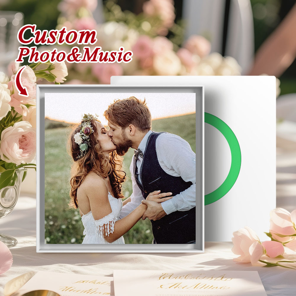 Custom Music & Photo Fridge Magnet Can Customize 1-6 Frame Art and Songs Personalized Photo Song That Can Play Music Wedding Gifts for Couple