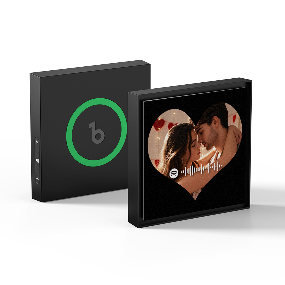 Custom Music & Photo Fridge Magnet Heart Shape Music Fridge Magnets Can Customize 1-6 Frame Art and Songs