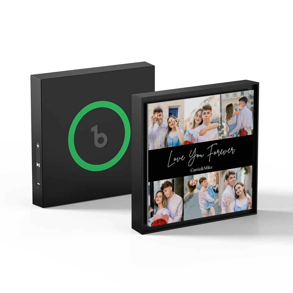 Custom Music Fridge Magnet Personalized 6 Photos Can Customize 1-6 Frame Art and Songs