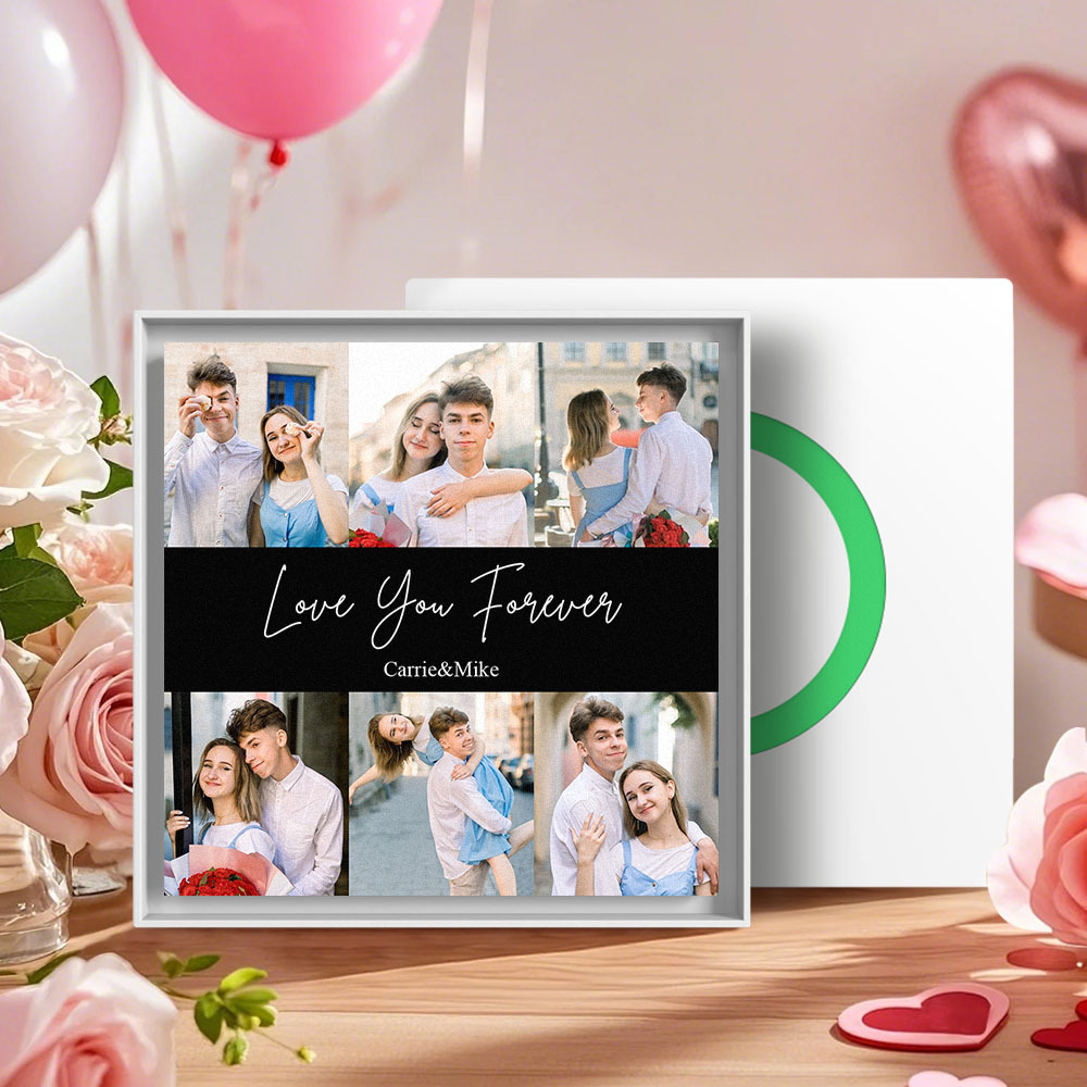Custom Music Fridge Magnet Personalized 6 Photos Can Customize 1-6 Frame Art and Songs