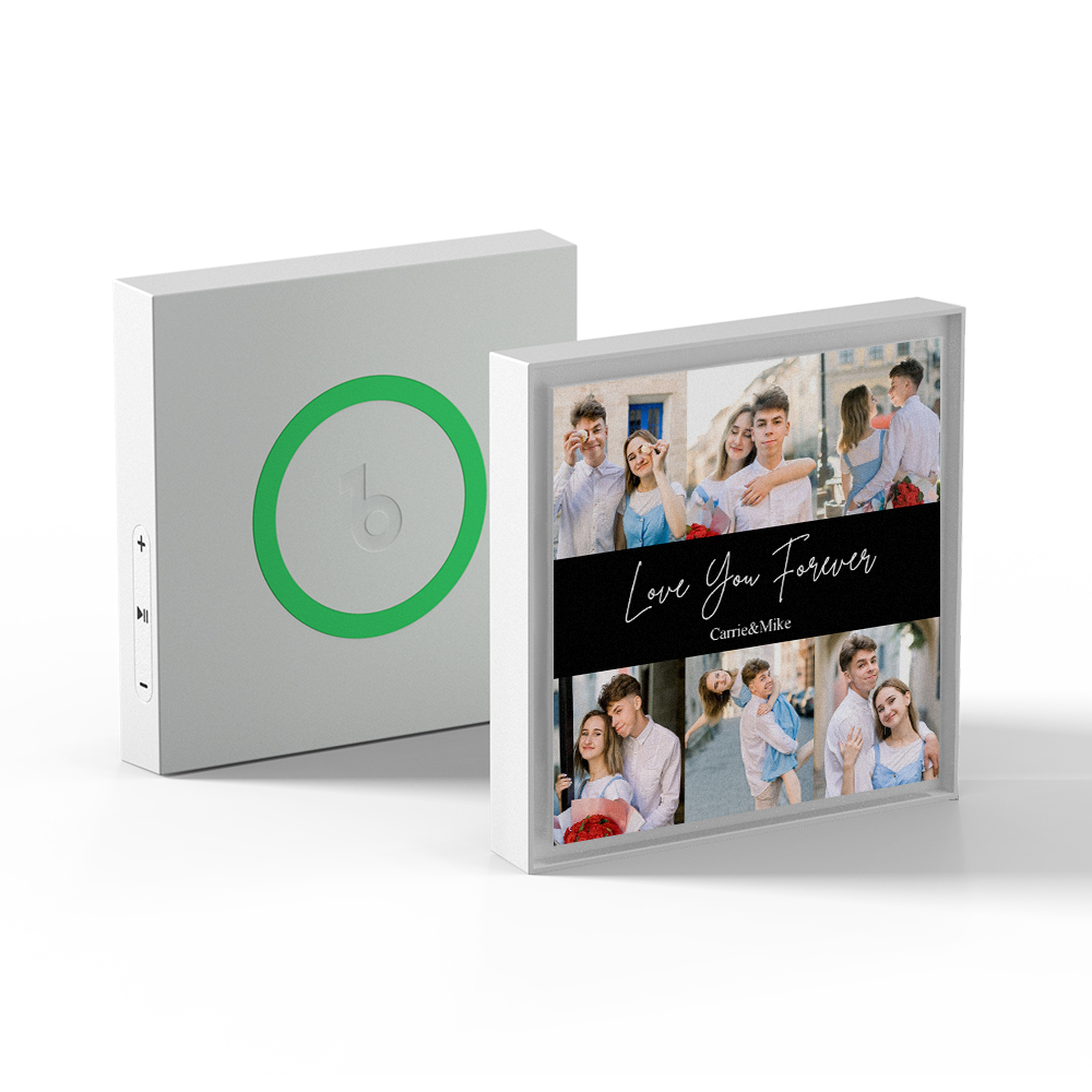 Custom Music Fridge Magnet Personalized 6 Photos Can Customize 1-6 Frame Art and Songs