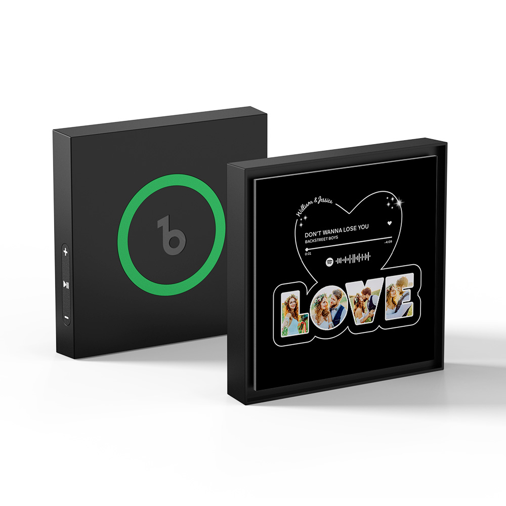 Custom Music Fridge Magnet Personalized Love Photos Can Customize 1-6 Frame Art and Songs Anniversary Gift