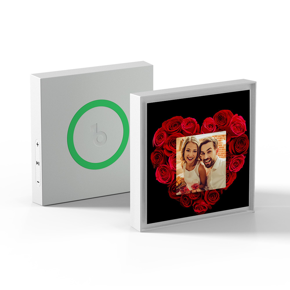 Custom Music & Photo Fridge Magnet Can Customize 1-6 Frame Art and Songs Rose Fridge Magnet