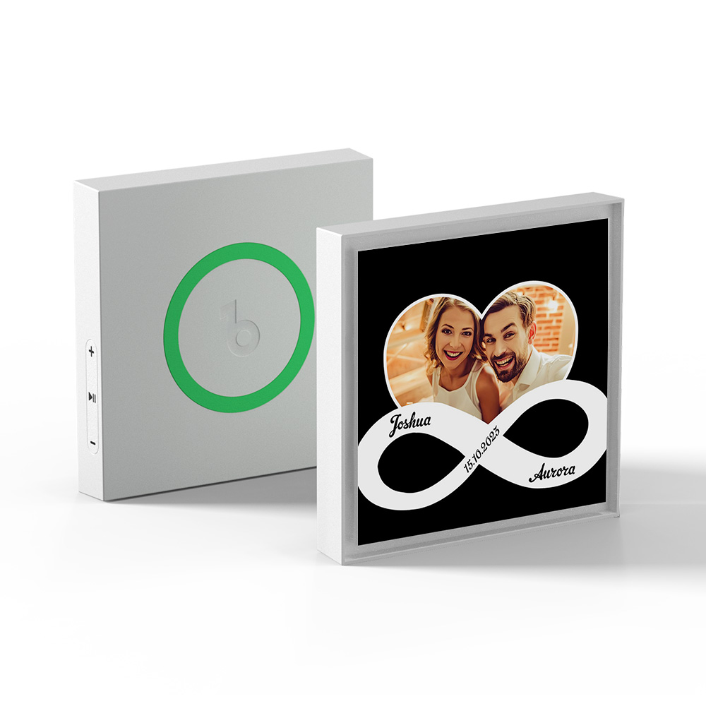 Custom Music & Photo Fridge Magnet Can Customize 1-6 Frame Art and Songs Infinite Symbols Infinite Love
