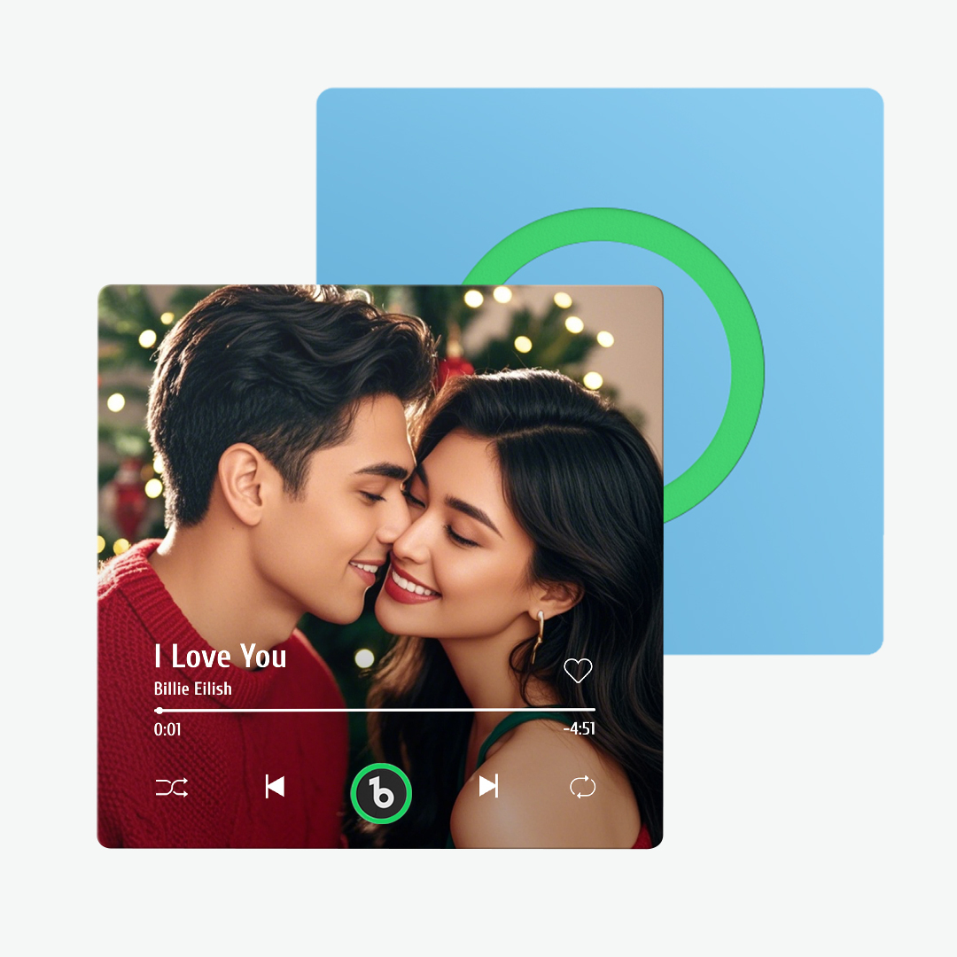 Custom Music And Photo Fridge Magnet Supports Bluetooth Connectivity